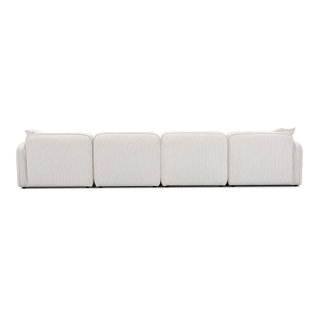 Travie Performance Corduroy Velvet 6-Piece Modular U-Sectional by TOV Furniture at Eve Furniture