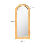 Tanya Rattan 70" Floor Mirror by TOV Furniture at Eve Furniture