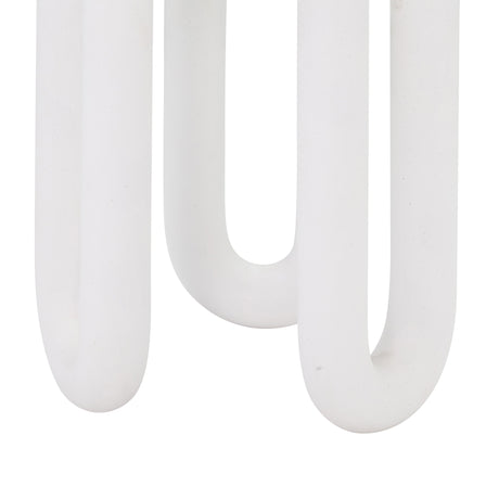 Tildy White Concrete Indoor / Outdoor Round Side Table by TOV Furniture at Eve Furniture