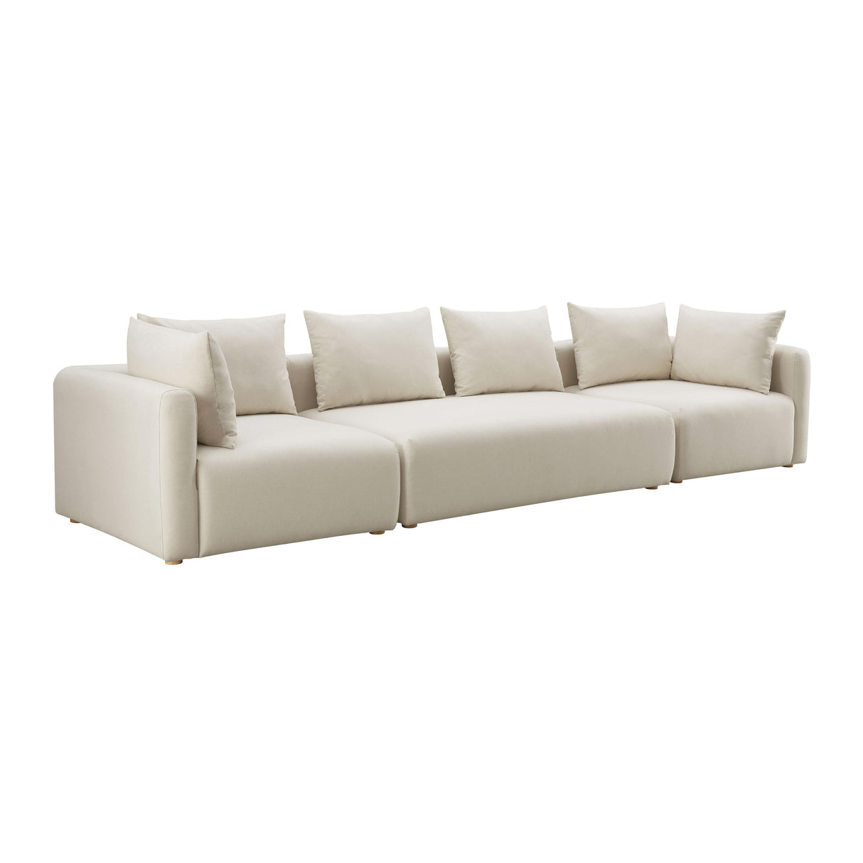 Hangover Cream Performance Linen 145" Long Sofa by TOV Furniture at Eve Furniture