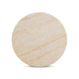 Amora Faux Travertine Indoor/Outdoor 26" Round Accent Table by TOV Furniture at Eve Furniture