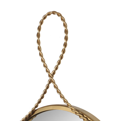 Ravina Braided Brass Round Wall Mirror by TOV Furniture at Eve Furniture