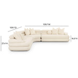 Lulu Cream Boucle Modular Curved Sectional by TOV Furniture at Eve Furniture