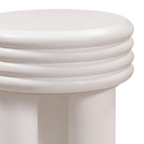 Delta Ivory Concrete Side Table by TOV Furniture at Eve Furniture