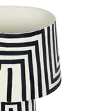 Minori Black Striped Papier Mache Table Lamp by TOV Furniture at Eve Furniture