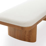 Ollie White Performance Boucle Large Bench by TOV Furniture at Eve Furniture