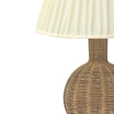 Pallora Cream & Natural Rattan Table Lamp by TOV Furniture at Eve Furniture