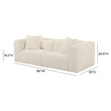 Tarra Fluffy Oversized Corduroy Modular Loveseat by TOV Furniture at Eve Furniture