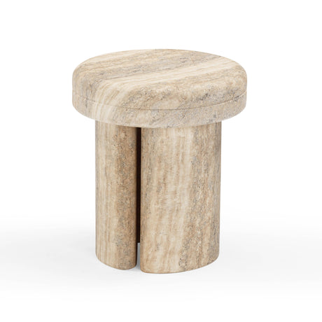 Sheila Textured Concrete Indoor / Outdoor Side Table by TOV Furniture at Eve Furniture