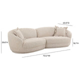 Marion Two-Tone Textured Boucle 4 Person Sectional by TOV Furniture at Eve Furniture