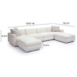 Perry Cream Chenille Modular U-Sectional by TOV Furniture at Eve Furniture