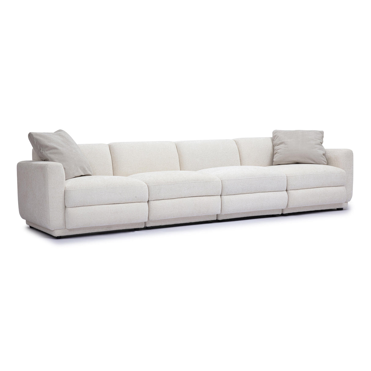 Perry Cream Chenille Modular Long Sofa by TOV Furniture at Eve Furniture