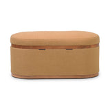 Olivier Boucle Oval Storage Ottoman by TOV Furniture at Eve Furniture
