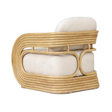 Lauretta Cream Fabric and Natural Rattan Accent Chair by TOV Furniture at Eve Furniture