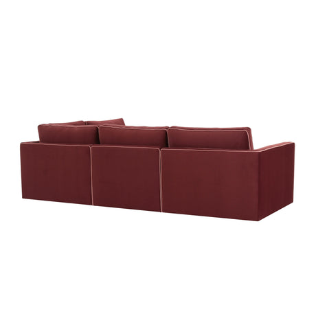 Willow Velvet Modular Right Arm Facing (RAF) Sectional by TOV Furniture at Eve Furniture