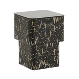 Faye Black Glass Side Table by TOV Furniture at Eve Furniture