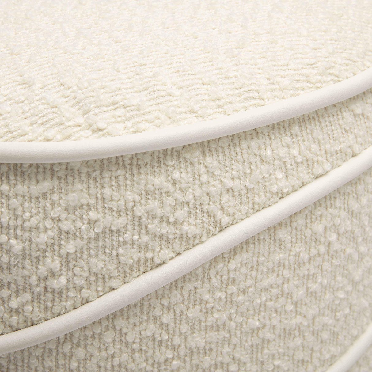 Nero Cream Boucle Ottoman by TOV Furniture at Eve Furniture