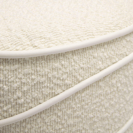Nero Cream Boucle Ottoman by TOV Furniture at Eve Furniture
