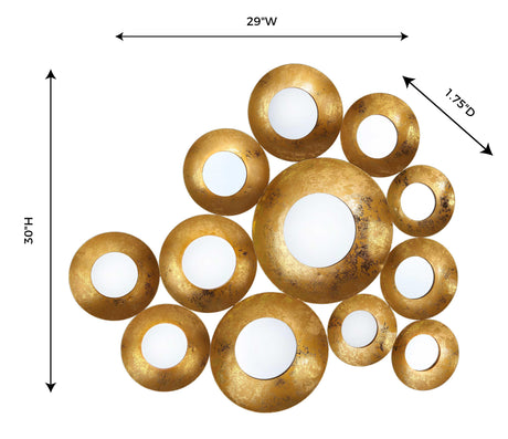 Vivid Gold Mirror by TOV Furniture at Eve Furniture