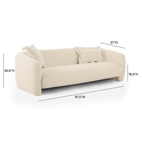 Lou Sandstone Textured Fabric Sofa by TOV Furniture at Eve Furniture