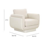 Rhonnie Cream Monotone Armchair by TOV Furniture at Eve Furniture