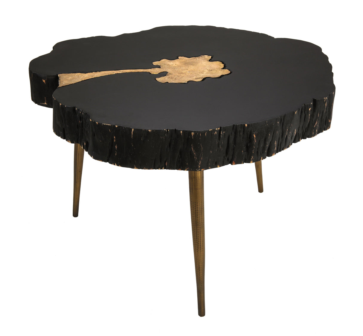 Timber Black and Brass Coffee Table by TOV Furniture at Eve Furniture