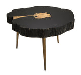 Timber Black and Brass Coffee Table by TOV Furniture at Eve Furniture