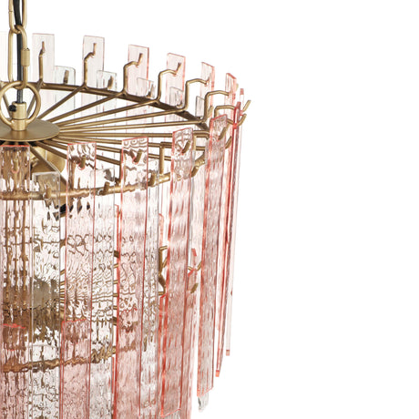 Hampshire Pink Acrylic 3-Tier Chandelier by TOV Furniture at Eve Furniture