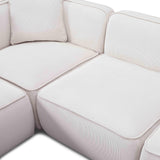 Travie Performance Corduroy Velvet Modular L-Sectional by TOV Furniture at Eve Furniture