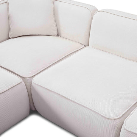 Travie Performance Corduroy Velvet Modular L-Sectional by TOV Furniture at Eve Furniture