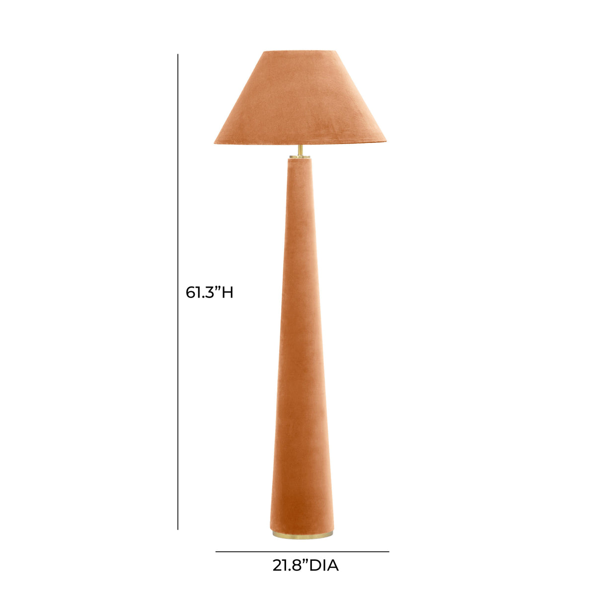 Graham Velvet Floor Lamp by TOV Furniture at Eve Furniture