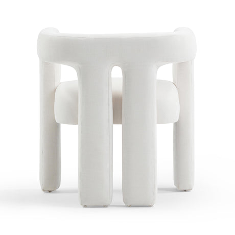 Sloane Bone White Upcycled Fabric Chair by TOV Furniture at Eve Furniture