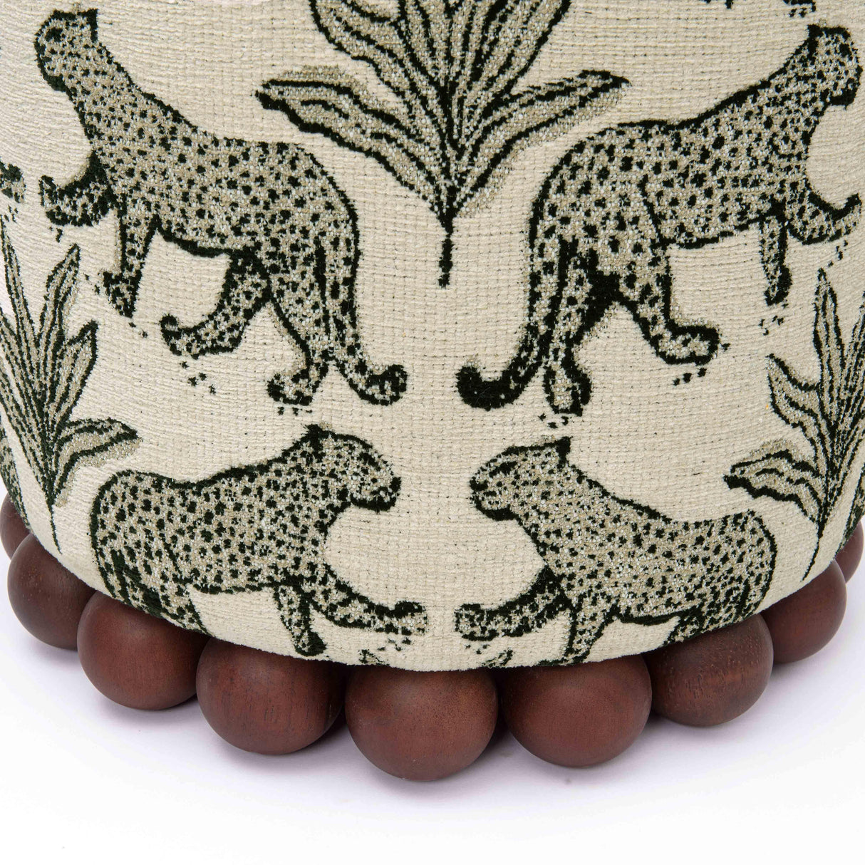 Dex Leopard Jacquard Ottoman by TOV Furniture at Eve Furniture