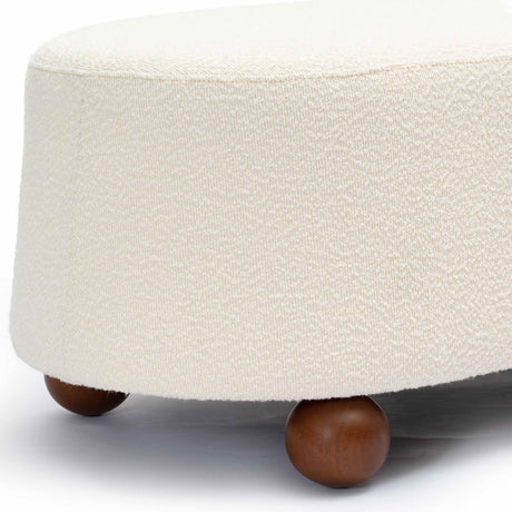 Jaine Boucle Large Ottoman by TOV Furniture at Eve Furniture