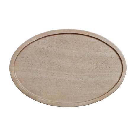 Eclipse Textured Faux Travertine Indoor / Outdoor Side Table by TOV Furniture at Eve Furniture