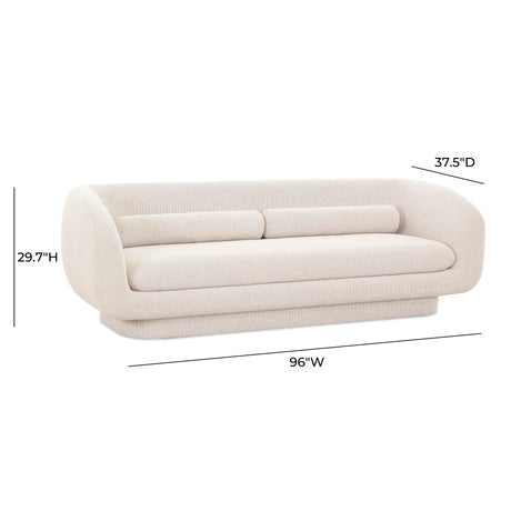 Simone Cream Boucle Sofa by TOV Furniture at Eve Furniture