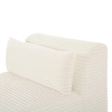 Tarra Fluffy Oversized Corduroy Modular Armless Chair by TOV Furniture at Eve Furniture