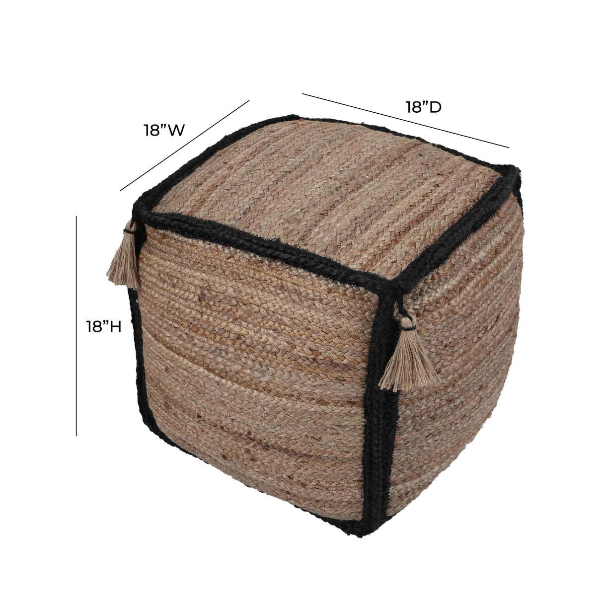 Briana Braided Pouf by TOV Furniture at Eve Furniture