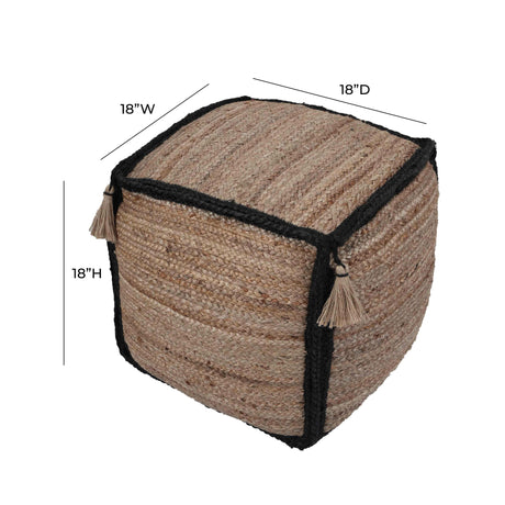 Briana Braided Pouf by TOV Furniture at Eve Furniture