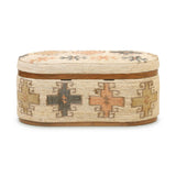 Olivier Cotton Oval Storage Ottoman by TOV Furniture at Eve Furniture