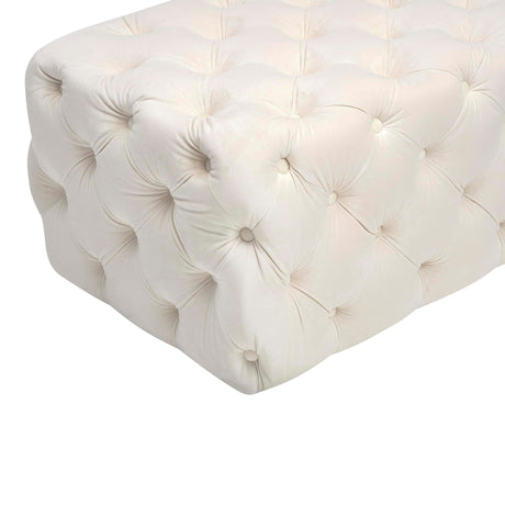 Kaylee Velvet Ottoman by TOV Furniture at Eve Furniture