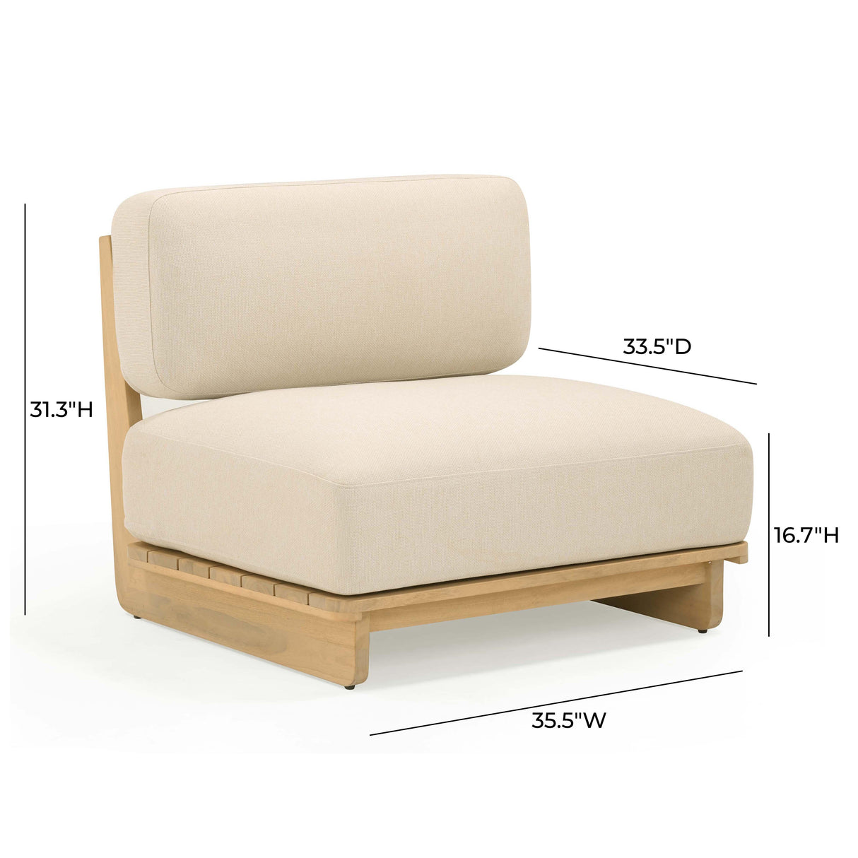 Reavan Cream Outdoor Lounge Chair by TOV Furniture at Eve Furniture