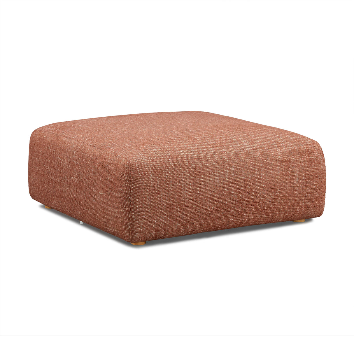 Hangover Heavy Textured Fabric Ottoman by TOV Furniture at Eve Furniture