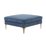 Serena Velvet Ottoman by TOV Furniture at Eve Furniture