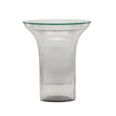 Cassandra Glass Flared Side Table by TOV Furniture at Eve Furniture