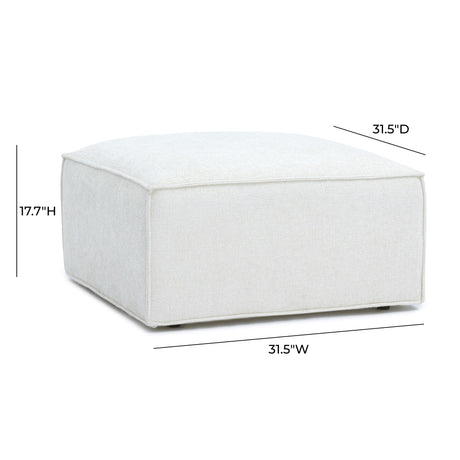 Mindy Chenille Basketweave Ottoman by TOV Furniture at Eve Furniture