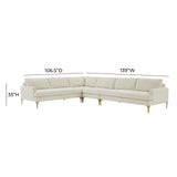 Serena Velvet Large L-Sectional by TOV Furniture at Eve Furniture