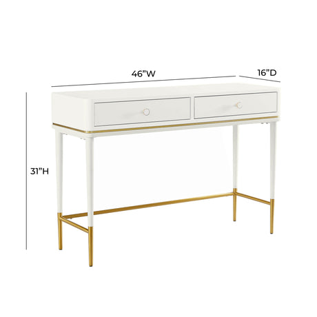 Mariah Two Drawer Desk by TOV Furniture at Eve Furniture