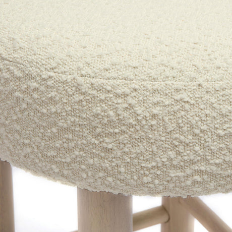 Carmel Cream Boucle and Solid Wood Counter Stool by TOV Furniture at Eve Furniture