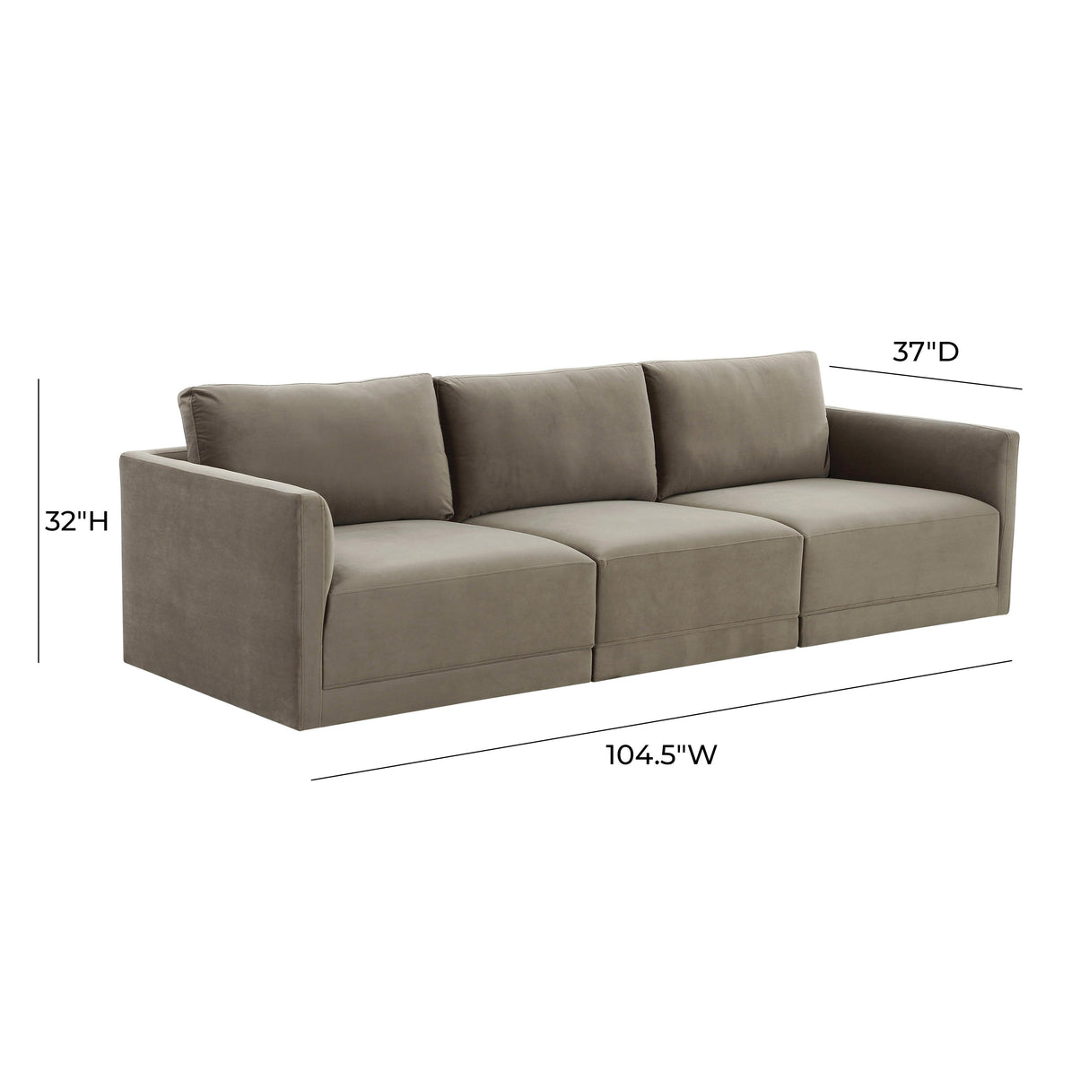 Willow Velvet Modular Sofa by TOV Furniture at Eve Furniture